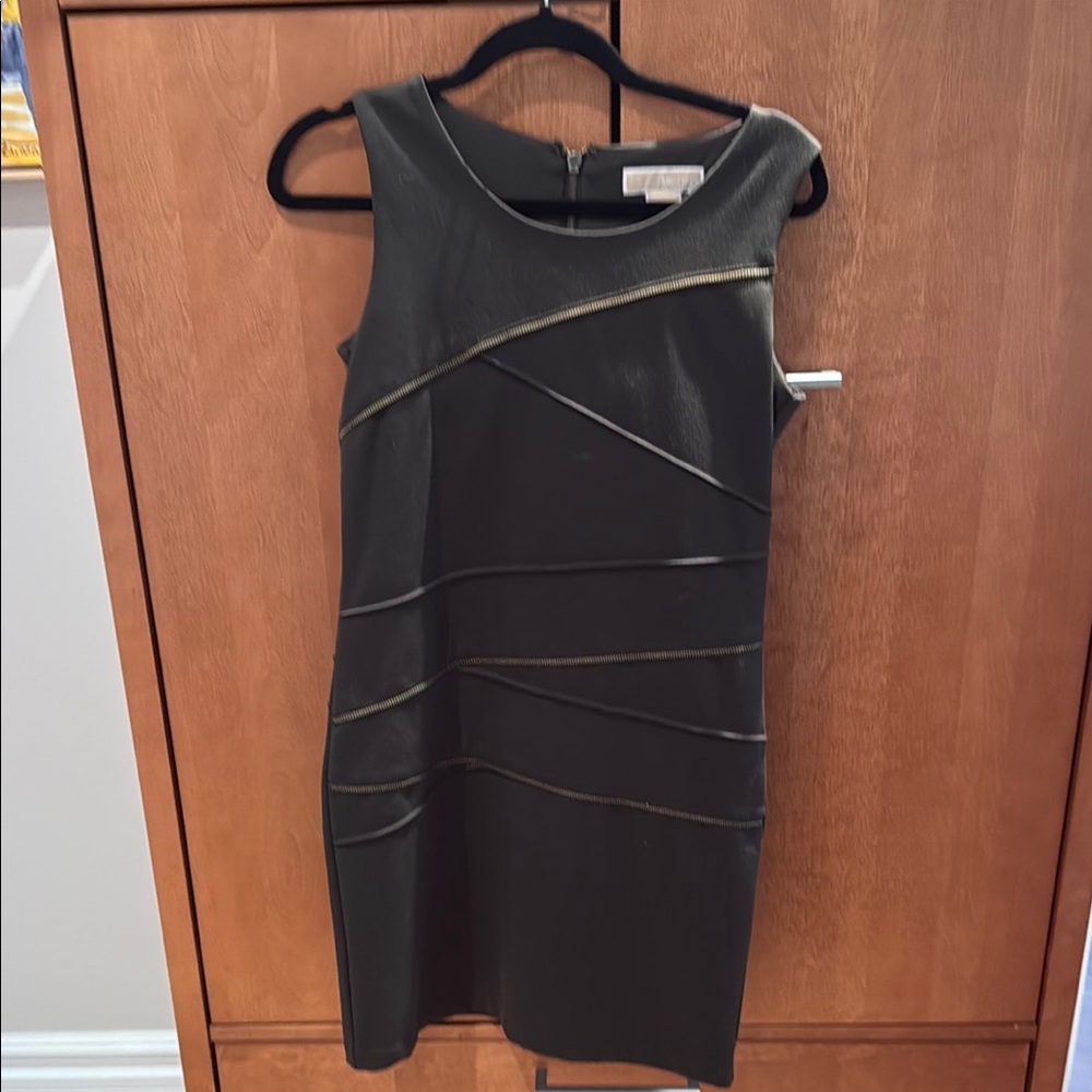 Michaels Black and Silver Sheath Mini Dress